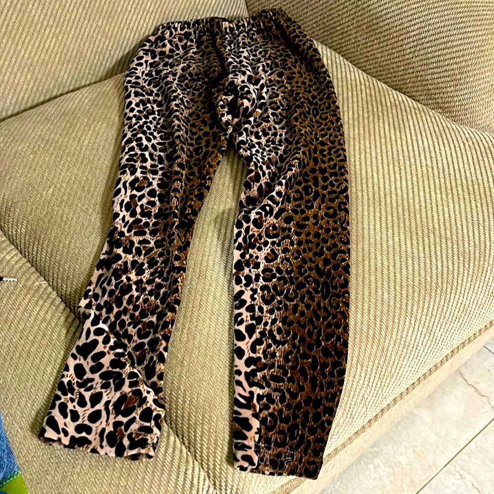 Brown Leopard suede leggings.  Says size small fits like XS    Very pretty.